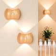 thumbnail image 1 of 2PCS Rechargeable Motion Sensor Indoor Wall Light Sconce - 3 Colors Wireless Up and Down Wall Mount Light, Battery Operated Wall Lamps, 1 of 5