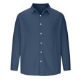thumbnail image 3 of XZNGL Chemise à Manches Longues Homme Unie Décontractée Mode Col Rabattu Bouton Chemise à Manches Longues Blouse Chemises Habillées pour Hommes Chemises à Manches Longues pour Hommes Manches Longues Homme Chemise à Manches Longues, 3 of 6