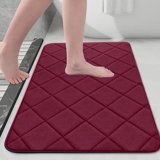 LSLJS Living Room Bedroom Straight Plush Carpet Floor Mats Bathroom Absorbent Non-slip Mats Kitchen Foot Mats Machine Wash Bathroom Rugs for Bath Tub and Shower Floor Mats