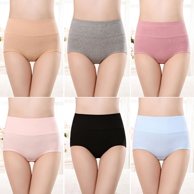 Soki Womens Underwear Multiple Cotton High Rise Briefs 6PC on Clearance