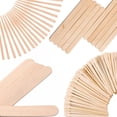 thumbnail image 1 of Mibly 4 Style 300 Pcs Assorted Wooden Wax Sticks - for Body Legs Face and Small Medium Large Sizes Eyebrow Waxing Applicator Spatulas for Hair Removal or Wood Craft Sticks, 1 of 6