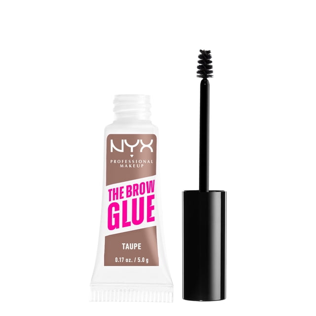 Nyx Professional Makeup, The Brow Glue, Instant Brow Styler, 16H Extreme Hold, Vegan Formula - Medium Brown, 0.18oz / 5g