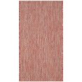 thumbnail image 1 of Safavieh Courtyard Collection Red and Beige Indoor/Outdoor Square Area Rug, 6'7' Square, 1 of 7