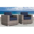 thumbnail image 4 of Living Source International Club Patio Chair with Cushions in Navy Blue/Gray, 4 of 4