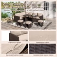 thumbnail image 4 of AECOJOY 7 Pieces Patio Furniture Set PE Rattan Outdoor Dining Set Sectional Sofa Couch with Table Patio Conversation Set in Beige, 4 of 7