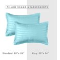 thumbnail image 4 of Mocassi Cozy & Soft 8-Piece Bedding Set - Includes Comforter, Smart Sheet Set, Bed Skirt, Matching Pillowcases and Shams, Striped Design, Full/Queen, Aqua Comforter Set, 4 of 7