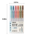 thumbnail image 3 of Dvkptbk Highlighter Pen Beautiful and Lovely Highlighter Mild Variety of Colors, with Soft Tip, Non-Permeating Color Quick Drying Easy to Hold, 6 Sets，90ml Storage & Organization, 3 of 6