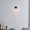 thumbnail image 2 of Harrow 1-Light Matte Black Wall Sconce with Clear Glass Shade, 2 of 8