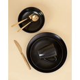 thumbnail image 2 of Euro ceramica Euro Essential collection 16 Piece Dinnerware Set, Service for 4, Solid Semi-Matte Black, 2 of 4