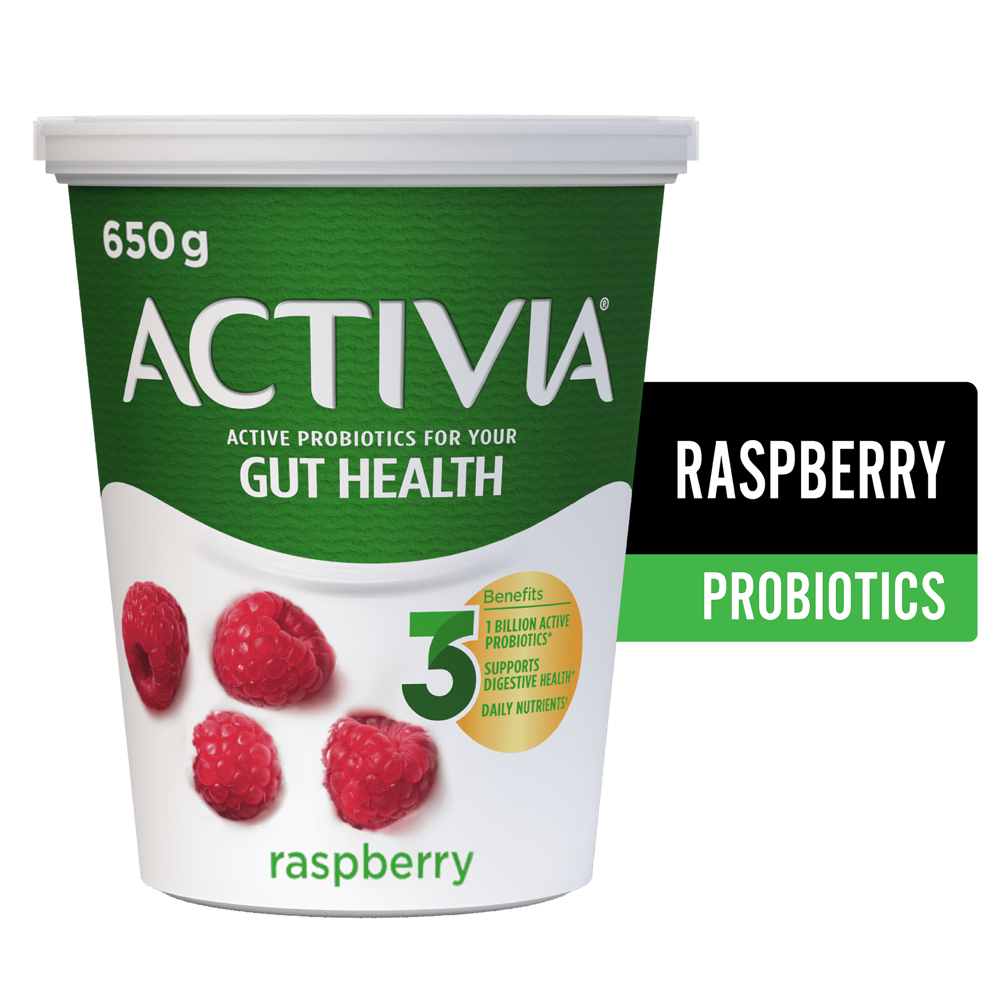 Activia Yogourt probiotique, saveur framboise