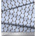 thumbnail image 3 of Soimoi Viscose Chiffon Fabric Cane Corso Dog Printed Fabric 1 Yard 42 Inch Wide, 3 of 5