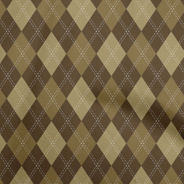 oneOone Polyester Spandex Dark Olive Green Fabric Check Sewing Craft Projects Fabric Prints By Yard 56 Inch Wide