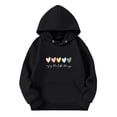 thumbnail image 1 of PMVFHDE Chandails en Molleton à Col Rond Fille Graphique Enfants Filles Chemise de Sport Garçon Fille Décontracté Chandail à Capuchon Chandail à Capuche avec Poche Adapté pour Ados Filles Garçons Noir, 5-6 Ans, 1 of 3