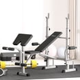thumbnail image 2 of Soozier Adjustable Weight Bench Multi-Function Bench Press Set, Grey, 2 of 10