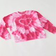 thumbnail image 2 of Women‘s Spring Long Sleeve Heart Tie Dye Print Crewneck Pullover, 2 of 5