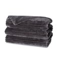 thumbnail image 1 of Sunbeam Striped Velvet Heated Throw, Grey, 1 of 3