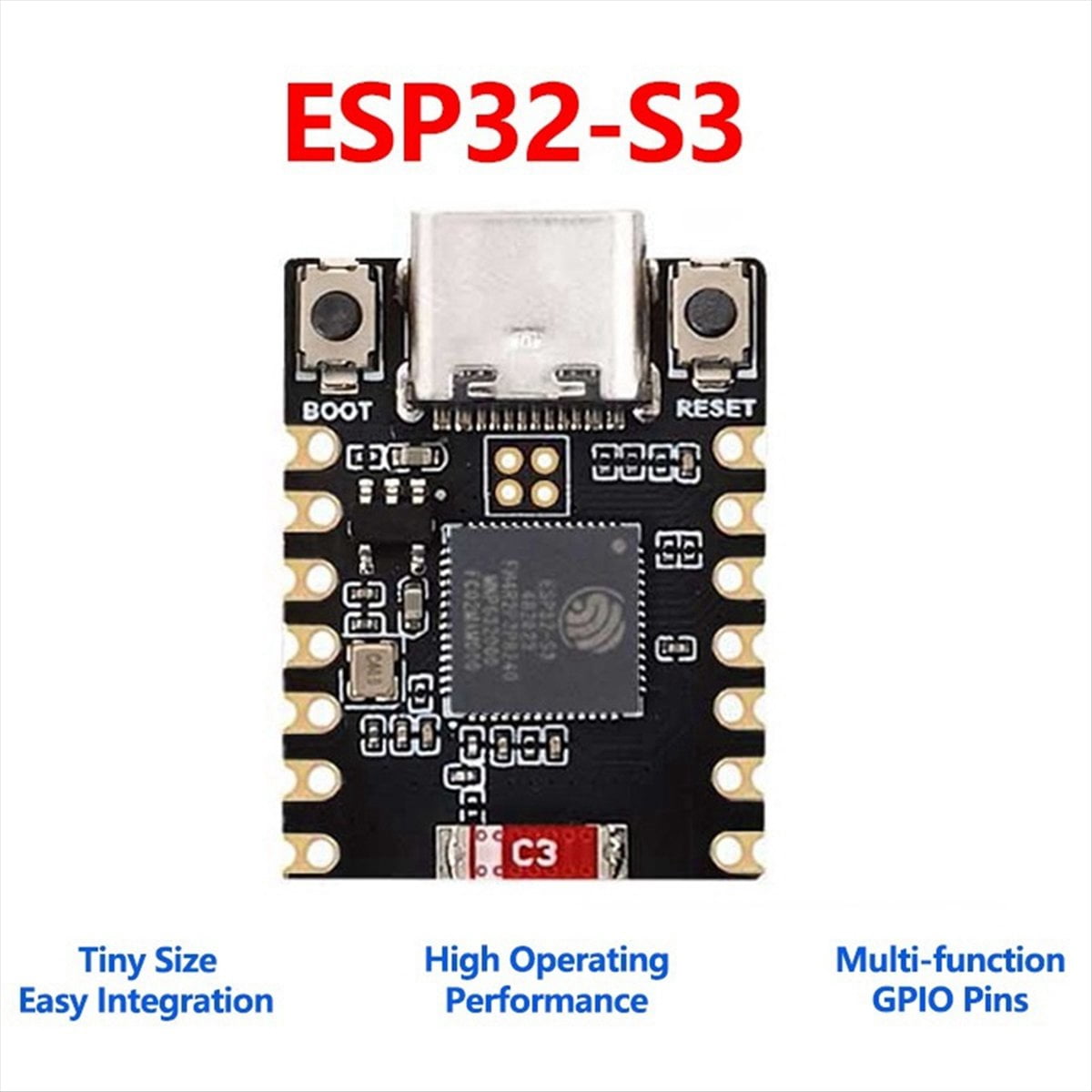 ESP32-S3 MINI Development Board Support 2.4GHz Wi-Fi and Bluetooth5 RISC-V Low Power Without 0.42-Inch OLED Display