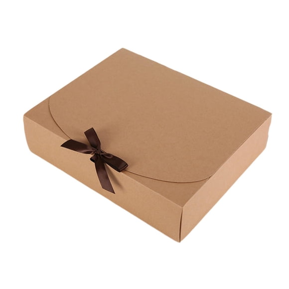 Luzkey Gift Box with Lid Rectangle Paper Gift Box Gift Wrapping Box Bridesmaid Proposal Box Treat Box for Birthday Party Baby Shower , Brown