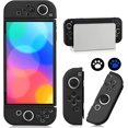 thumbnail image 1 of KOMI Switch OLED Case for Nintendo Switch OLED Model, Dockable Cover Soft TPU Protector Case for Switch OLED Grips & Console and Accessories with 2 Pcs Thumb Caps, Black, 1 of 5