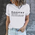 thumbnail image 1 of LSLJS Women's Funny Printed Pattern Casual Fashion Soild Color Short Sleeve Tops Blouse, 1 of 6