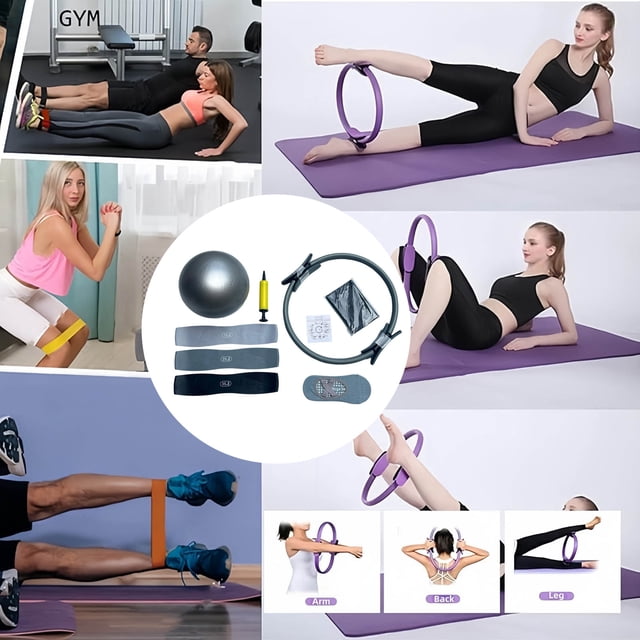 Catégorie de Produit Entraînement Physique et Yoga / Trousse de 7 Pcs de Grande Valeur pour Femmes / Ensemble Portable de Résistance pour Fessiers, Yoga, Étirements et Entraînements à la Maison