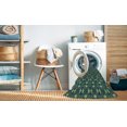 thumbnail image 2 of Ahgly Tapis Rectangulaire Lavable en Machine Intérieur Transitionnel Moyen Vert Mer, 3 Pieds x 5 Pieds, 2 of 7