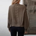 thumbnail image 4 of Pisexur Womens Jacket Open Front Cardigans Trench Coats Fall Jackets Women Round-Neck Solid Color Fall And Winter Long Sleeve Pullover Sweater, 4 of 9