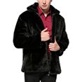 thumbnail image 1 of Awdenio Hommes Solide Casual Col Faux Cardigan Fermeture Éclair Manteaux Veste d'Hiver, 1 of 4