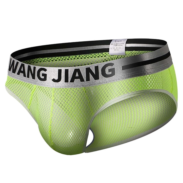 Fridja Men's Charming Solid Color Low Waist Briefs Underpants for Sports Performance