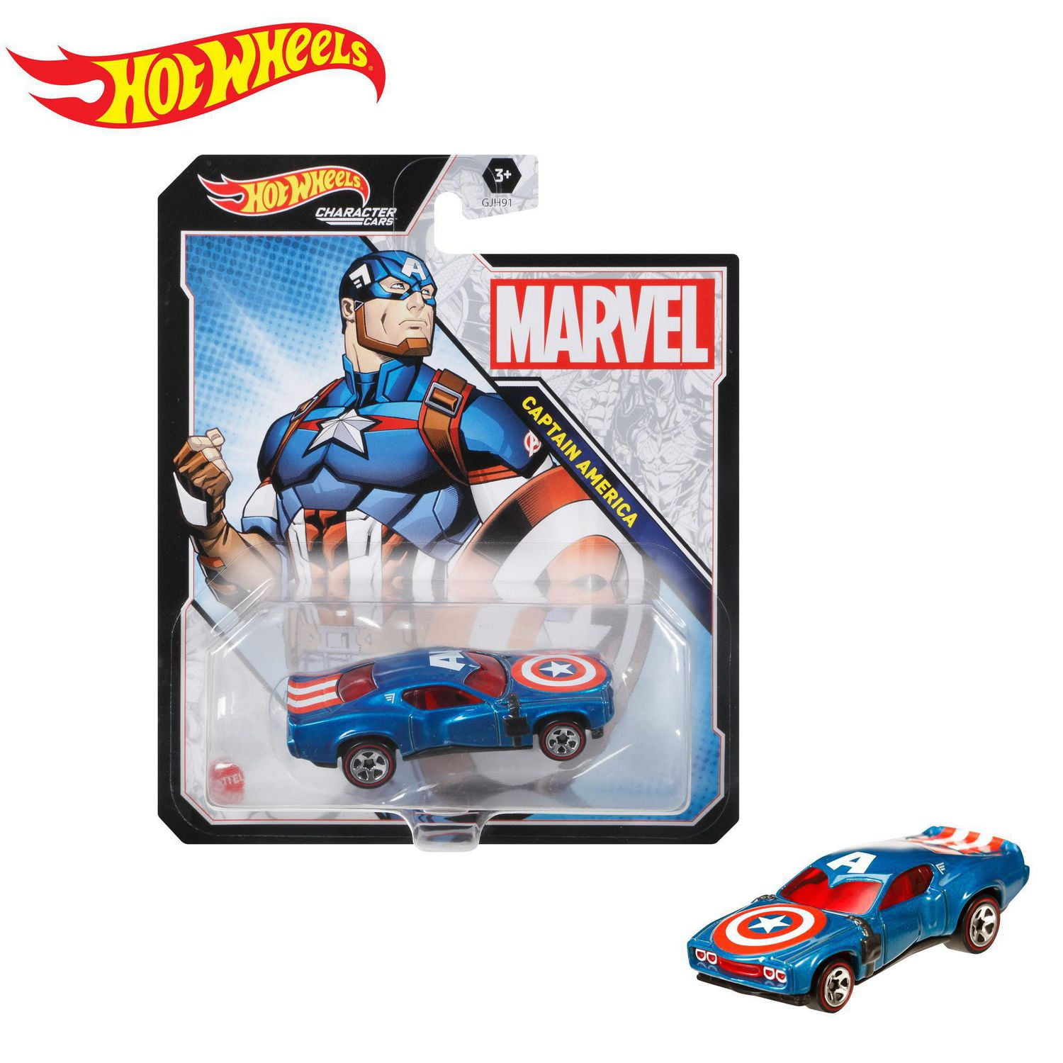 Véhicule Captain America Hot Wheels à l’échelle 1/64
