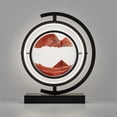 thumbnail image 4 of 360° Rotating LED Sand Art Table Lamp – Adjustable Brightness Night Light with Hourglass Design, Green Aluminum Home & Office Decor (12.2 Inch, Mother’s Day Gift) Red, 4 of 4