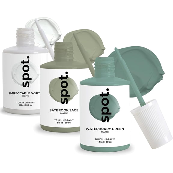 Touch-Up Paint | Matte Finish for Cabinets, Walls, Doors & Furniture | Multi-Tone Green Repair Kit | Quick-Dry, Self-Priming, Low-Odour, Eco-Friendly | No-Sanding or Primer Needed | 3 Pack