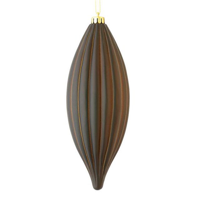 Vickerman M183275M 8 Po. Ornement Ligne Mate Chocolat 4 par Sac