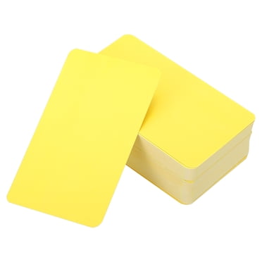 Unique Bargains Cartes d'Affaires en Papier Vierges 3,5 Pieds x 2 Pieds, Lot de 90 Petites Cartes Index Flash Mots Message Note Carte, Jaune