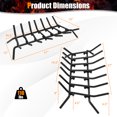 thumbnail image 4 of Costway 31 inch Fireplace Log Grate Heavy Duty Steel Firewood Burning Rack Holder, 4 of 10
