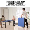 thumbnail image 3 of VEVOR Mid-Size Ping Pong Table Foldable Table Tennis Game Table Indoor with Net, 3 of 9