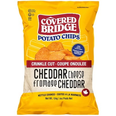 Covered Bridge - Cheddar Cheese Crinkle Cut Chips, 170g