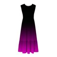 thumbnail image 4 of 2024 Longues Robes Maxi à Bretelles Spaghetti pour Femmes Été, Robes Maxi Sans Manches à Dégradé pour Femmes Grande Taille, Robes d'Été Décontractées à Col Rond pour la Plage, Robe Maxi Fluide à Étages pour Femmes, 4 of 5