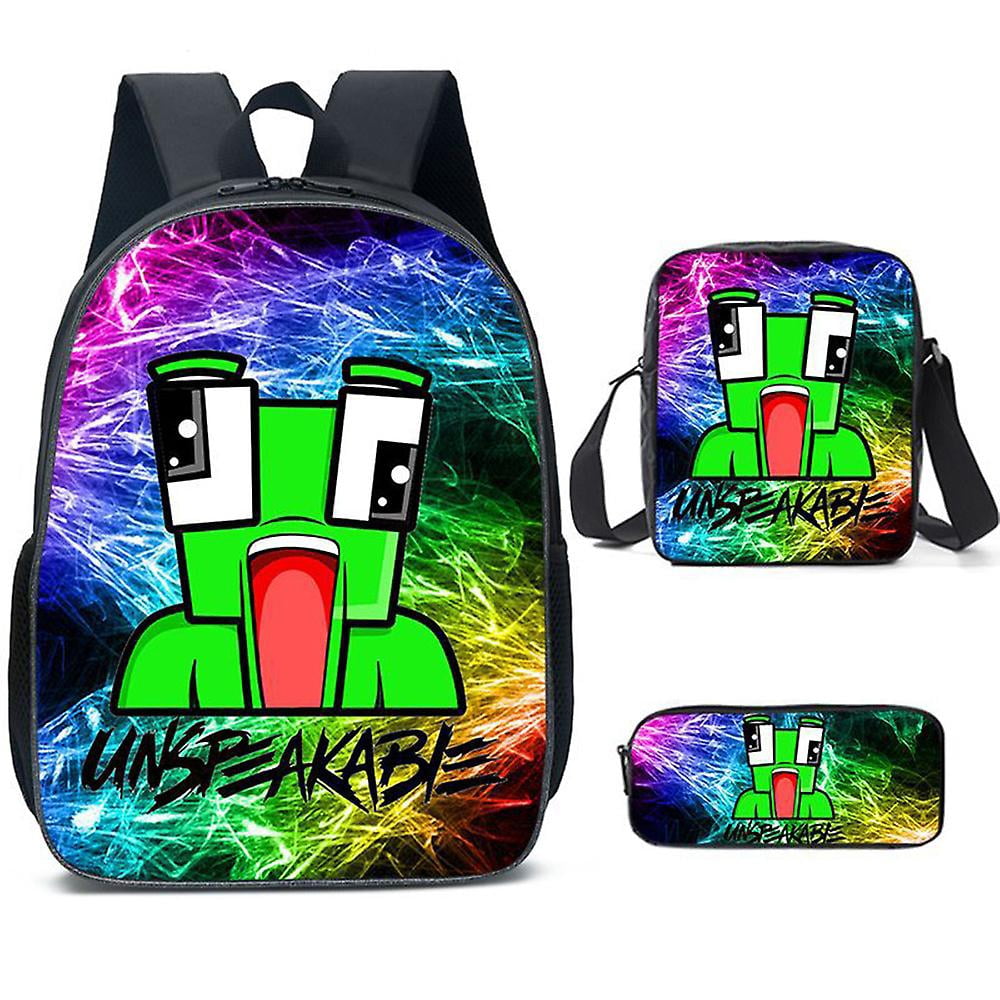 Unspeakable Print Kids Cartoon Rucksack Backpack Shoulder Bag Students School Bag Gift