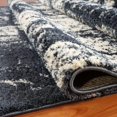 thumbnail image 3 of Ladole Rugs Contemporary Abstract Microfiber Shaggy Area Rug Cream-Light Grey, 5x8 (5'3" x 7'6", 160cm x 230cm), 3 of 4
