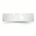 thumbnail image 3 of Ceramic White 6mm Faceted Polished Band Ring 9 Size, 3 of 6