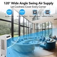 thumbnail image 4 of Potente Aire Acondicionado Portátil Evaporativo 3 en 1 – Enfriador de Aire 3000 CFM con Depósito de 39L, 3 Velocidades, Temporizador de 12H, 4 Bloques de Hielo – Ideal para Interiores y Exteriores, 4 of 7