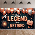 thumbnail image 3 of Balloon Design Retirement Banner Decorative Airplane Celebration for Office Party Indoor Decoration Retirement Celebration Event, 3 of 5