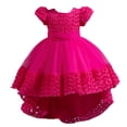 thumbnail image 4 of Robes de Cérémonie pour Filles à Manches Bouffantes, Robe de Bal pour Tout-Petits, Robe en Tulle pour Filles, Robe de Concours pour Filles 3-4 Ans, 4 of 5