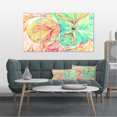 thumbnail image 1 of Fleur en Papier Rouge et Verte - Impression sur Toile d'Art Floral, 1 of 3