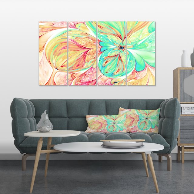 Fleur en Papier Rouge et Verte - Impression sur Toile d'Art Floral