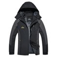 thumbnail image 1 of Innerwin Manteau Imperméable Veste Homme Ski Neige Boutons Extérieur Homme Noir m, 1 of 2