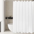 thumbnail image 1 of Maplenight Solid Color Shower Curtain Liner 79 x 71 Inch Waterproof Fabric Bathroom Curtain With Hooks Simple Modern Design For Tub Toilet Closet Polyester Washable Extra Long White, 1 of 6