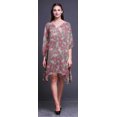 thumbnail image 2 of Bimba Feuilles Courte Caftan Robe Midi Plage Maillot de Bain Couvre-Maillot WomensKaftan-4X-5X, 2 of 5