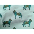 thumbnail image 4 of oneOone Cotton Poplin Fabric Horse Block Decor Fabric Printed BTY 56 Inch Wide, 4 of 4